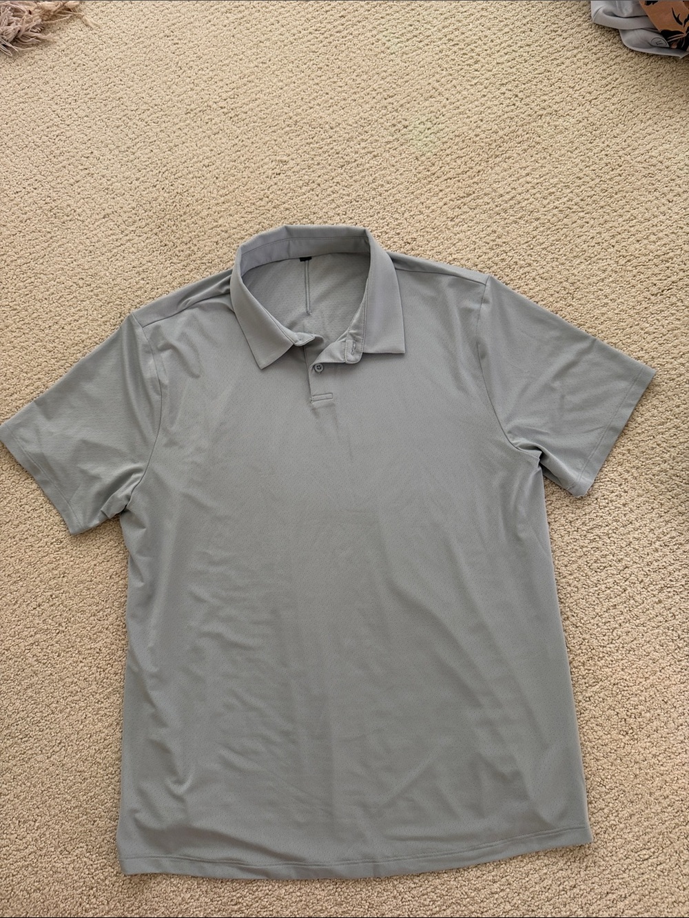 Men's Light Gray Performance Polo Shirt